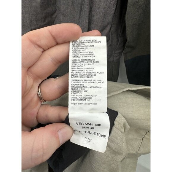 Hoss Entropia Lagenlook 3/4 Sleeve Shift Stripe Colorblock Mini Dress - Picture 6 of 10